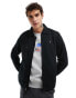 Polo Ralph Lauren icon logo double knit sweat jacket in black Черный, L - Chest 42-45 - фото #1