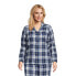 Фото #3 товара Women's Plus Size Long Sleeve Print Flannel Pajama Top