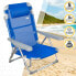 Фото #6 товара Садовый стул AKTIVE Пляжный складной Синий 48 x 90 x 60 см (2 штуки)