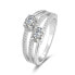 Silver ring with zircons AGG332