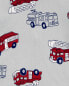 Baby 4-Piece Firetruck 100% Snug Fit Cotton Pajamas 12M