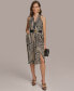 Фото #1 товара Платье женское DKNY Printed Belted Sleeveless