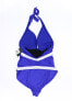 Фото #2 товара Ralph Lauren Women's Beach Club Plunge Twist Halter One-Piece Shaping Fit Sz. 16