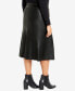Фото #3 товара Plus Size Panel Faux Leather Midi Skirt