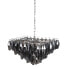 Ceiling Light 58 x 58 x 44 cm Crystal Metal Silver