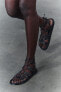 Фото #1 товара Кожаные сандалии со шнуровкой ZARA