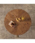 Фото #11 товара 33.86"Modern Retro Splicing Round Coffee Table, Fir Wood Table Top With Gold Cross Legs Base