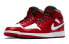 Фото #3 товара Jordan Air Jordan 1 Mid 小芝加哥 防滑 中帮 复古篮球鞋 GS 白红色 / Кроссовки Jordan Air Jordan 554725-605