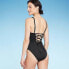 Фото #3 товара Women's Shaping Plunge High Leg One Piece Swimsuit - Shade & Shore Black XL