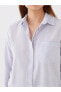 Düz Uzun Kollu Oxford Kadın Gömlek