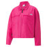 Puma Downtown Full Zip Jacket Womens Pink Casual Athletic Outerwear 53837325