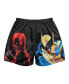 ფოტო #3 პროდუქტის Men's Black Deadpool Wolverine Color Pop Retro Shorts