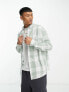 ASOS DESIGN 90s oversized check shirt in sage green