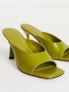 Фото #3 товара Only patent heeled mule sandal in lime