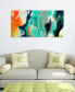 Фото #10 товара 'Tidal Abstract 2' Frameless Free Floating Tempered Glass Panel Graphic Wall Art - 24" x 48''