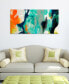 Фото #10 товара 'Tidal Abstract 2' Frameless Free Floating Tempered Glass Panel Graphic Wall Art - 24" x 48''