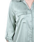 ფოტო #4 პროდუქტის Petite 3/4 Sleeve Roll Tab Satin Blouse