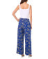 ფოტო #4 პროდუქტის Women's Floral Wide-Leg Pull-On Pants