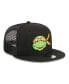 ფოტო #2 პროდუქტის Men's Black Teenage Mutant Ninja Turtles Happy Michelangelo Trucker 9FIFTY Snapback Hat