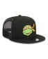 Фото #4 товара Men's Black Teenage Mutant Ninja Turtles Happy Michelangelo Trucker 9FIFTY Snapback Hat