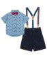 Фото #1 товара Baby Boys Spider-Man Button Down Shirt Twill Pants Suspenders and Bow-Tie 4 Piece Outfit Set to