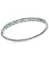 ფოტო #1 პროდუქტის Aquamarine (3-3/4 ct. tw.) & Diamond Accent Bangle Bracelet in Sterling Silver