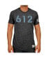 ფოტო #5 პროდუქტის Men's Heathered Black Minnesota United FC Area Code Tri-Blend T-shirt