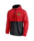 Men's Red, Black Chicago Blackhawks Thrill Seeker Anorak Half-Zip Jacket