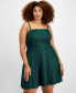 Фото #4 товара Trendy Plus Size Glittered Fit & Flare Dress