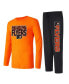 ფოტო #1 პროდუქტის Men's Black, Orange Philadelphia Flyers Meter Long Sleeve T-shirt and Pants Sleep Set