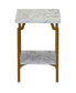 Crown Modern Marble Bed Side Table