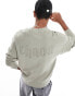 Фото #8 товара ADPT oversized washed sweatshirt with stitching detail in beige