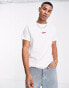 Levi's t-shirt in white with central small box tab logo