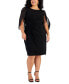 Фото #1 товара Plus Size Chiffon-Sleeve Sheath Dress