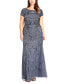 ფოტო #1 პროდუქტის Plus Size Blouson Sequin Gown