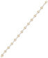 ფოტო #3 პროდუქტის Lab-Grown White Sapphire (2-1/4 ct. t.w.) Link Bracelet in 14k Gold-Plated Sterling Silver