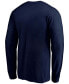 Фото #3 товара Men's Deep Sea Blue Seattle Kraken Big and Tall Victory Arch Long Sleeve T-shirt