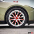 Фото #5 товара 4 x Wheel Trims Hub Caps for 16 Inch Steel Rims Grey Red