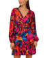 ფოტო #1 პროდუქტის Women's Floral-Print Smocked-Waist Dress