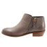 Softwalk Rocklin S1457-050 Womens Gray Leather Zipper Ankle & Booties Boots