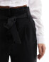 Фото #4 товара New Look paperbag waist formal trouser in black