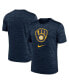 Фото #1 товара Men's Navy Milwaukee Brewers Logo Velocity Performance T-shirt