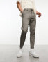 Фото #1 товара ASOS DESIGN tapered smart trousers in stone micro texture