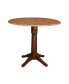 International Concept 42" Round Dual Drop Leaf Pedestal Table - фото #1