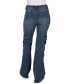 ფოტო #2 პროდუქტის Juniors' High-Rise Flare-Leg Cargo Jeans
