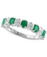 EFFY® Emerald (1-1/20 ct. t.w.) & Diamond (1/20 ct. t.w.) Ring in Sterling Silver (Also in Ruby & Sapphire)