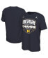 Фото #1 товара Men's Navy Michigan Wolverines College Football Playoff 2023 National Champions Celebration T-shirt