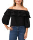 Фото #1 товара Women's Double-Ruffle Off-The-Shoulder Blouse