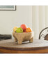 Фото #5 товара Burned Wood Carved Small Serving Fruit Bowl Bread Basket