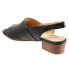 Фото #5 товара Trotters Nina T2225-001 Womens Black Leather Slip On Heeled Sandals Shoes
